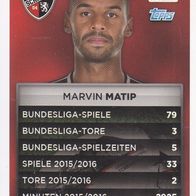 FC Ingolstadt Topps Quartett Trading Card Marvin Matip