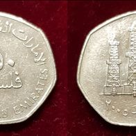10783(8) 50 Fils (Vereinigte Arab. Emirate) 2005 in ss-vz .. * * * Berlin-coins * * *
