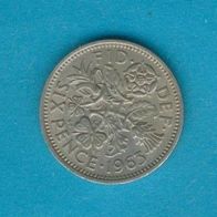 Großbritannien 6 Pence 1963