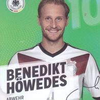 DFB Rewe Plastik Sammelkarte WM 2014 Benedikt Höwedes Nr.10/34