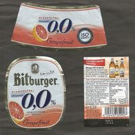 Bieretikett: Bitburger Alkoholfrei Grapefruit