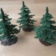 Original DDR 3 x Tannenbaum Baum Set Tanne 5 cm hoch Wald Vero TT HO N Nadelbaum