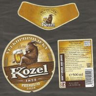 Bieretikett: Kozel – Premium Lager