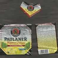 Bieretikett: Paulaner Weißbier Zitrone Alkoholfrei 1