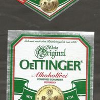 Bieretikett: Original Oettinger Alkoholfrei