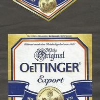 Bieretikett: Original Oettinger Export 2