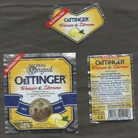 Bieretikett: Original Oettinger Weizen + Zitrone