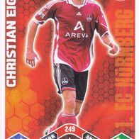 1. FC Nürnberg Topps Match Attax Trading Card 2010 Christian Eigler Nr.249