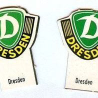 kicker Sportmagazin Wappen Stecktabelle 2x 1. FC Dynamo Dresden 1990er SG DDR