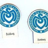 kicker Sportmagazin Wappen Stecktabelle 2x MSV Duisburg 1990er Deutschland Logo