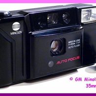 Minolta AF-E 35mm vollautomatische Kompaktkamera / integrierter elektr. Blitz u.v.m.