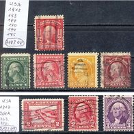 Briefmarken USA Vereinigte Staaten von Amerika 1903 - 1932 - 8 Marken