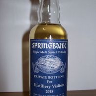 Springbank Private Bottling for Distillery Visitors 2018 Sammlerstück Lesen