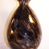 Zwiesel - Poschinger Splash Vase mit goldgelben, metallischen Einschmelzungen