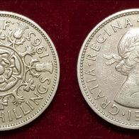 5720(1) 2 Shillings (Großbritannien) 1963 in ss ....... von * * * Berlin-coins * * *