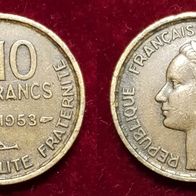 5769(1) 10 Francs (Frankreich) 1953 in ss-vz .......... von * * * Berlin-coins * * *