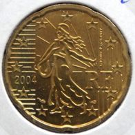 20 Cent Frankreich 2003, 2004, 2005 oder 2006 unc. aus Euro-KMS