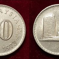 707(1) 10 Sen (Malaysia) 1973 in vz+ .................. von * * * Berlin-coins * * *