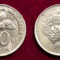 10899(2) 20 Sen (Malaysia) 2001 in vz ................. von * * * Berlin-coins * * *