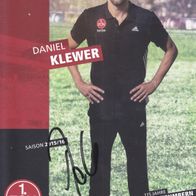 1. FC Nürnberg Autogrammkarte 2015 Daniel Klewer