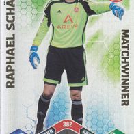 1. FC Nürnberg Topps Match Attax Trading Card 2010 Raphael Schäfer Nr.382 Matchwinner