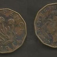 Münze Großbritanien: 3 Pence 1944