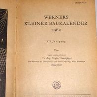 Werners kleiner Baukalender Hasenjäger 1962 guter Zustand