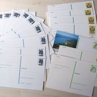 16 x Postkarte 50 Pf Inzlingen, 100 Pfennig Goethe, 40 Pf Tag d. Briefmarke