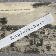 Ansichtskarte Kriegsgräber bei Cernay en Dormois 30.5.1916 Feldpost gelaufen