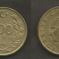 Münze Türkei: 100 Lira 1990