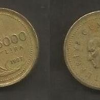 Münze Türkei: 5000 Lira 1997