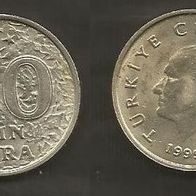 Münze Türkei: 50 Bin Lira 1999
