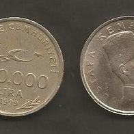 Münze Türkei: 100000 Lira 1999