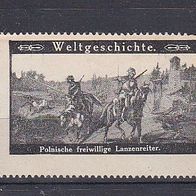 alte Reklamemarke - Weltgeschichte - Polnische freiwillige Lanzenreiter (164)