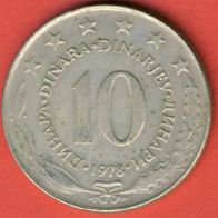 Jugoslawien 10 Dinara 1978