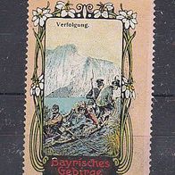 alte Reklamemarke - Bayrisches Gebirge - Verfolgung (150)