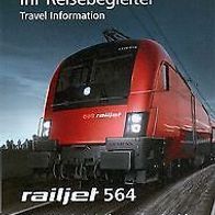Reisebegleiter Reiseplan ÖBB RJ 564 Wien- Innsbruck Hbf 13-14 Österreich railjet