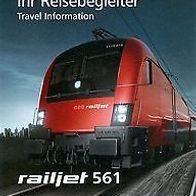 Reisebegleiter Reiseplan ÖBB RJ 561 Lindau - Bregenz - Wien West 2013 railjet