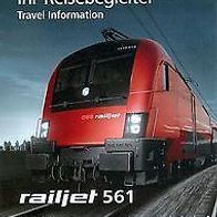 Reisebegleiter Reiseplan ÖBB RJ 561 Lindau - Bregenz - Wien West 12-13 railjet