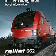 Reisebegleiter Reiseplan ÖBB RJ 662 Wien West - Bregenz 12-13 Österreich railjet