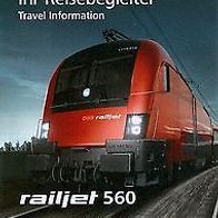 Reisebegleiter Reiseplan ÖBB RJ 560 Wien West - Bregenz 2013 Österreich railjet