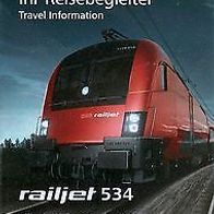 Reisebegleiter Reiseplan ÖBB RJ 534 Villach Hbf - Wien 2013 Österreich railjet