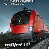 Reisebegleiter Reiseplan ÖBB RJ 163 Zürich - Wien West 12-13 Österreich railjet