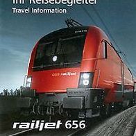 Reisebegleiter Reiseplan ÖBB RJ 656 Graz -Wien-Meidling 12-13 Österreich railjet