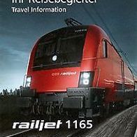 Reisebegleiter Reiseplan ÖBB RJ 1165 Zürich - Wien West - Budapest 2013 railjet