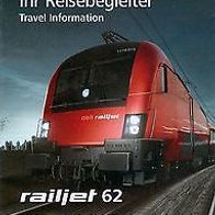 Reisebegleiter Reiseplan ÖBB RJ 62 Budapest - Salzburg 2013 Österreich railjet