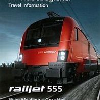Reisebegleiter Reiseplan ÖBB RJ 555 Wien-Meidling - Graz Hbf 2013 Zug Steiermark