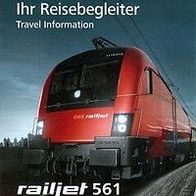 Reisebegleiter Reiseplan ÖBB RJ 561 Lindau - Bregenz - Wien West Bahnhof 2013 DB