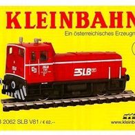 Prospekt Kleinbahn 2009 62 Jahre Modelleisenbahn H0 Österreich ÖBB 2062 SLB V81