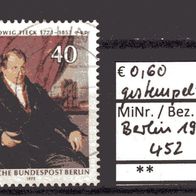 Berlin 1973 200. Geburtstag von Ludwig Tieck MiNr. 452 gestempelt -3-